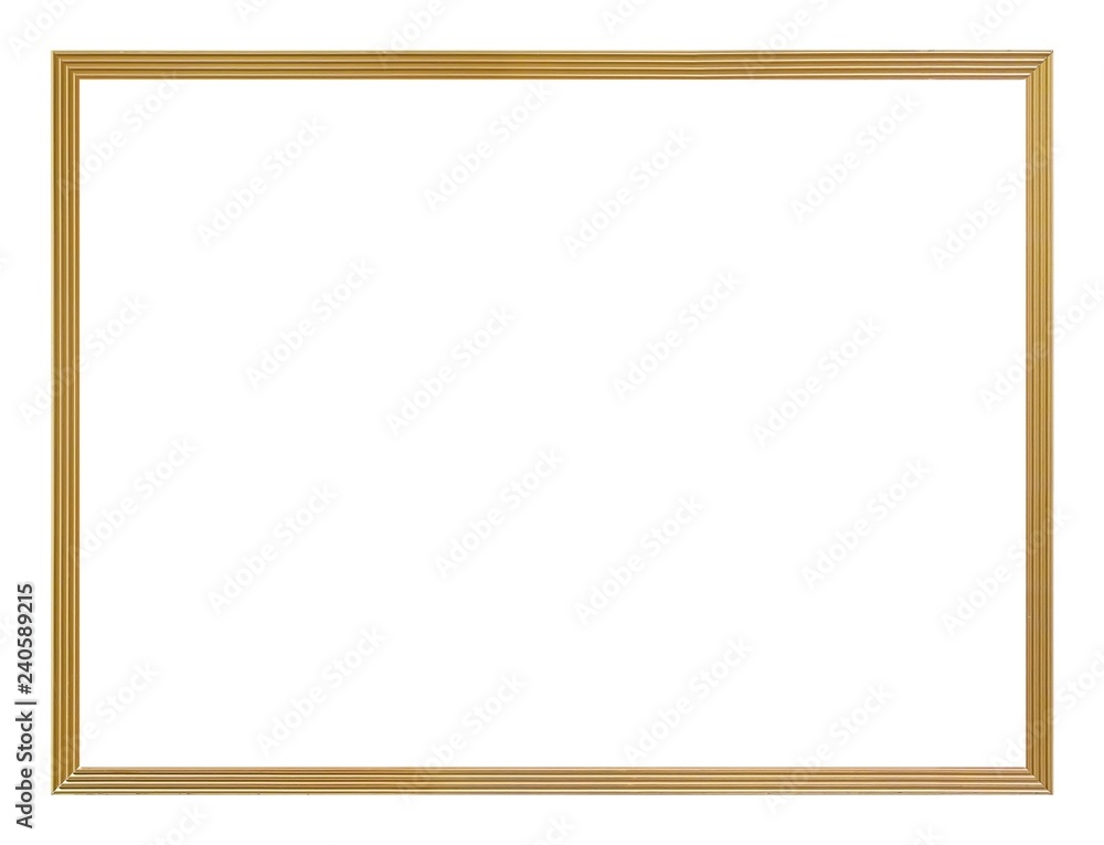 Golden frame for paintings, mirrors or photo isolated on white background Golden frame for paintings, mirrors or photo isolated on white background