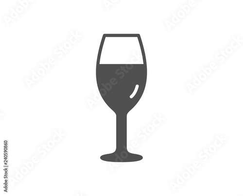 Wine glass icon. Burgundy glass sign. Quality design element. Classic style icon. Vector