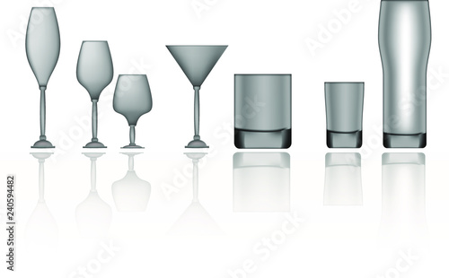 Empty glasses.Stemware