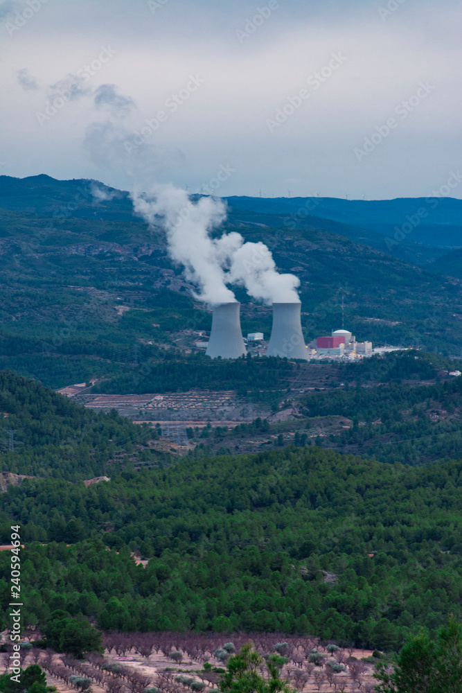 Nuclear power plant in the valley