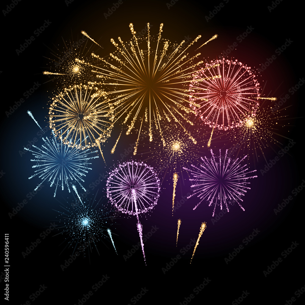 Vector holiday firework Vector holiday firework