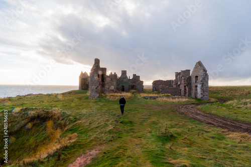 Exploring Slains castle photo