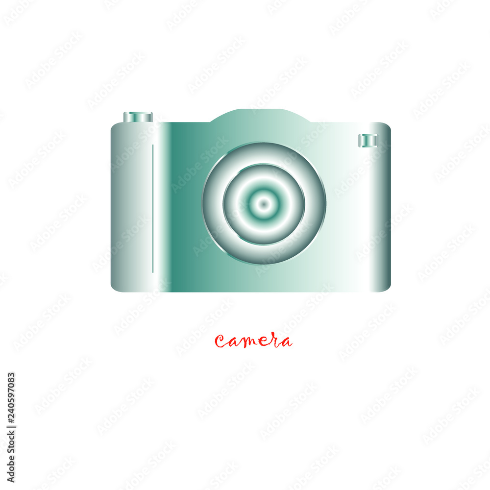 Photo camera icon. Silver photo camera on white background. Photo camera Icon object. Photo camera icon picture. Photo camera Icon image, graphic, art. Photo camera icon drawing, design element stock Photo camera icon. Silver photo camera on white background. Photo camera Icon object. Photo camera icon picture. Photo camera Icon image, graphic, art. Photo camera icon drawing, design element stock