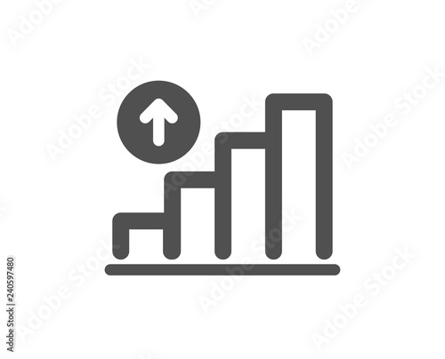 Graph icon. Column chart sign. Growth diagram symbol. Quality design element. Classic style icon. Vector