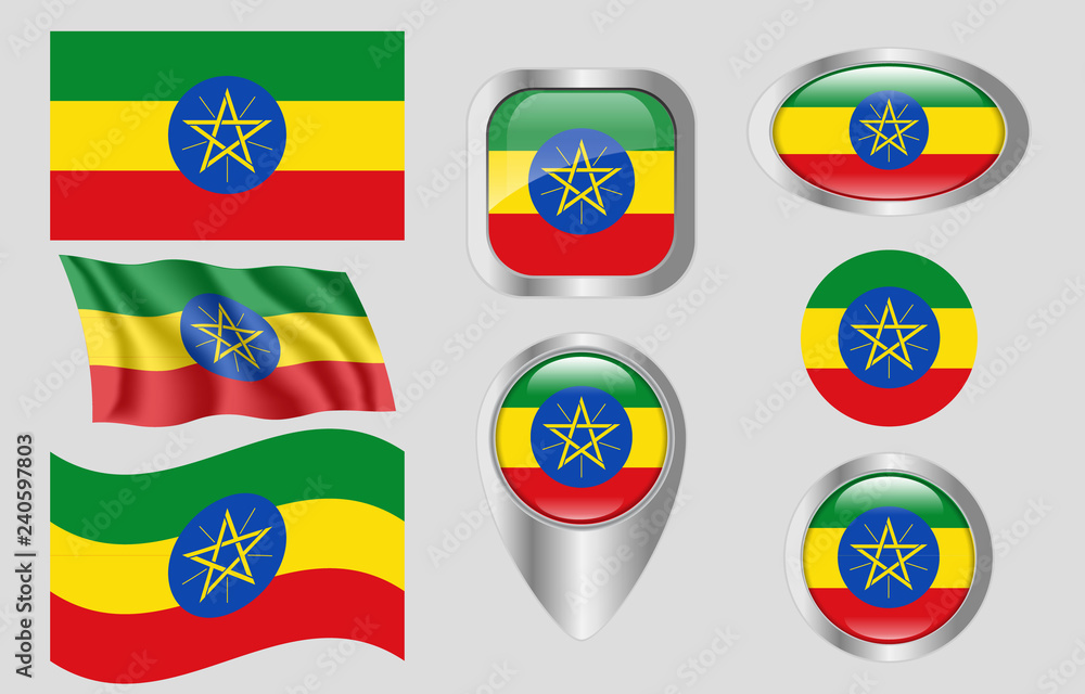 Fototapeta premium Flag of Ethiopia