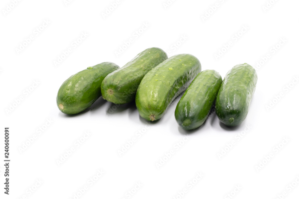 Mini Cucumber isolated on white Mini Cucumber isolated on white