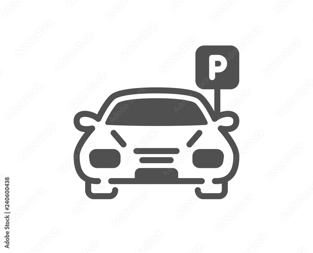 Car parking icon. Auto park sign. Transport place symbol. Quality design element. Classic style icon. Vector Car parking icon. Auto park sign. Transport place symbol. Quality design element. Classic style icon. Vector