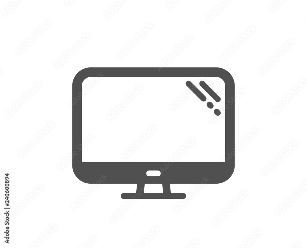 Computer icon. PC component sign. Monitor symbol. Quality design element. Classic style icon. Vector Computer icon. PC component sign. Monitor symbol. Quality design element. Classic style icon. Vector