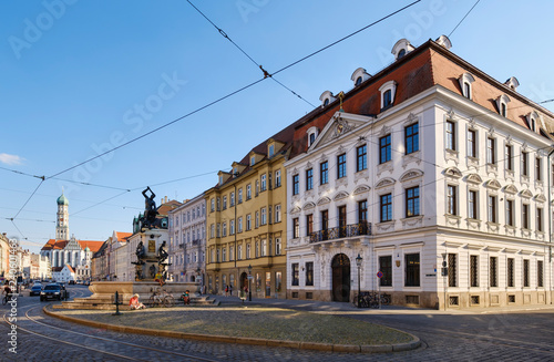 Germany, Bavaria, Augsburg, Schaezlerpalais, Hercules fountain photo