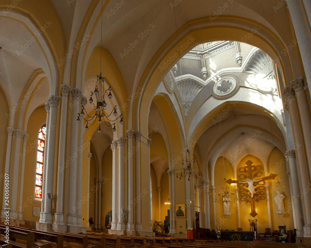 Catholic cathedral luminous altar