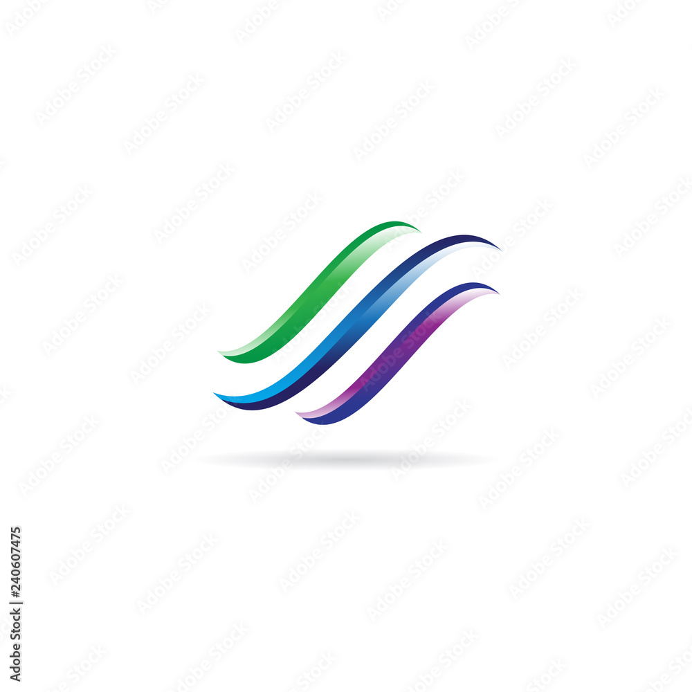 Abstract Dynamic Stream Logo Sign Symbol Icon Abstract Dynamic Stream Logo Sign Symbol Icon