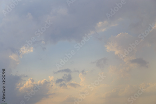 Foto Clouds after rain before sunset as a background