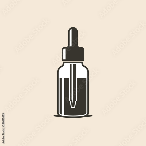 Dropper bottle vector icon illustration