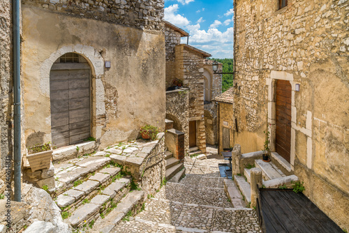 Tableau sur toile Scenic sight in Labro, ancient village in the Province of Rieti, Lazio, Italy
