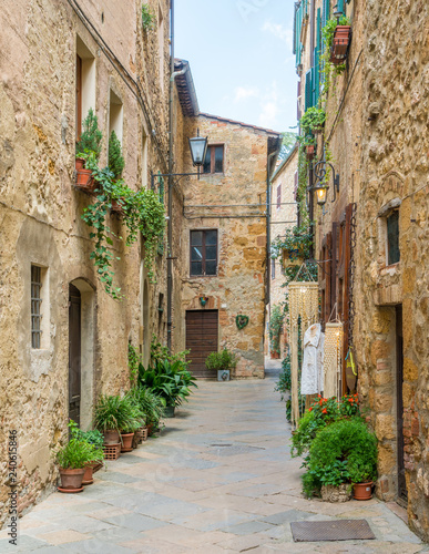 Fototapeta Naklejka Na Ścianę i Meble -  Scenic sight in Pienza, Province of Siena, Tuscany, Italy.