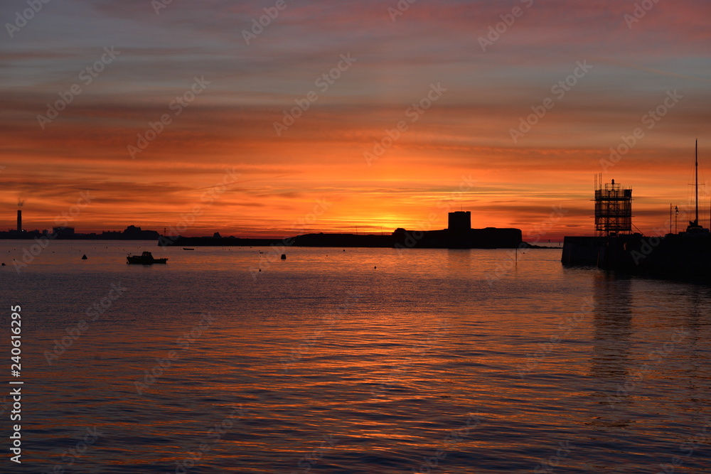 St Aubins Fort, Jersey, U.K.
Sunrise over the harbour on Boxing Day.