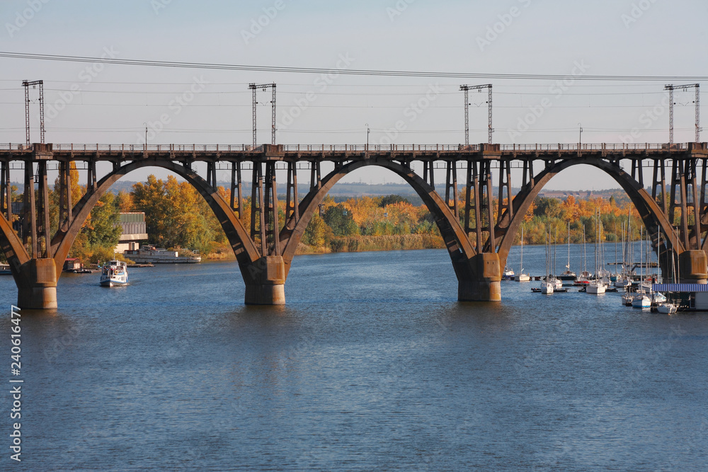 Railway bridge in Dnepropetrovsk (Dnepr)