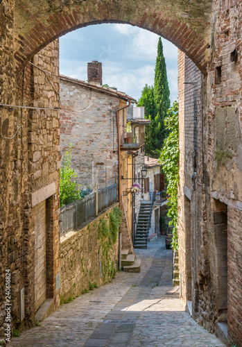 Scenic sight in Todi  ancient town in the Province of Perugia  Umbria  central Italy.