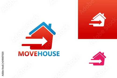 Move House Logo Template Design Vector, Emblem, Design Concept, Creative Symbol, Icon