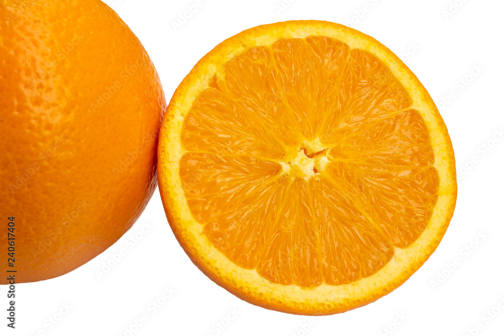 Orange fruit isolated on white background. Orange fruit isolated on white background.