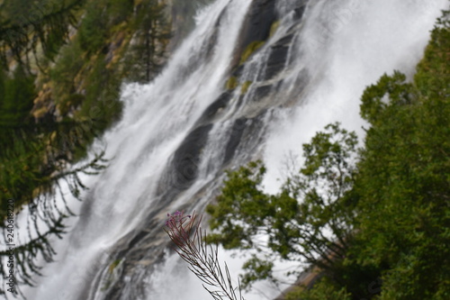 The impetus and the power of water at Toce waterfalls in the Italian Alps