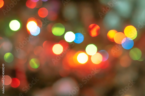 Sparkling multicolored lights for Christmas background.