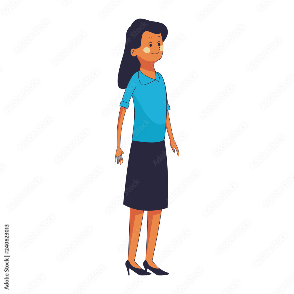 Fototapeta premium woman body cartoon