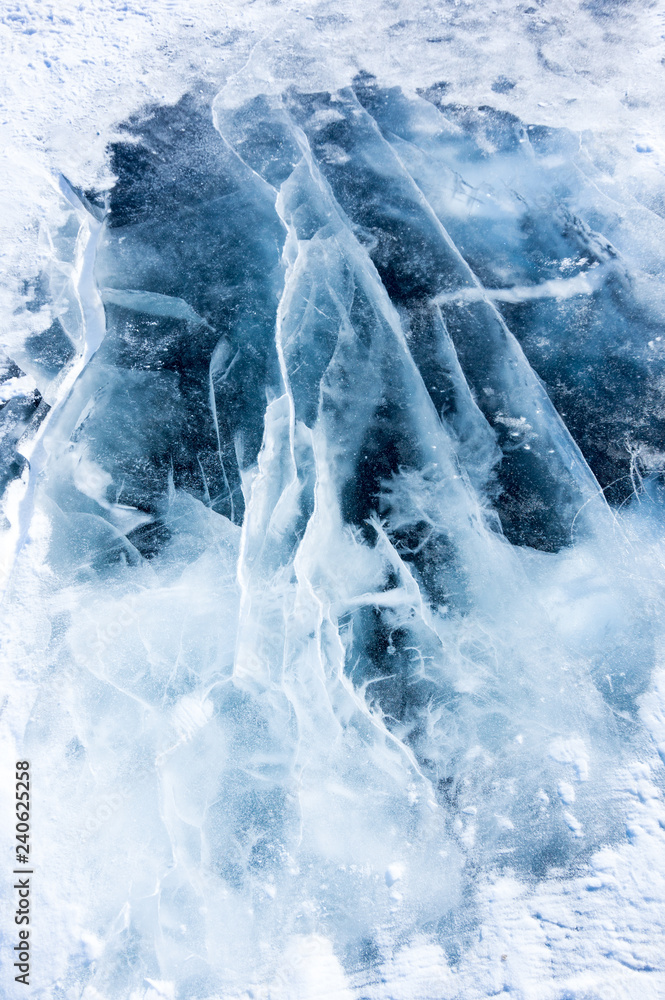 Ice of Lake Baikal