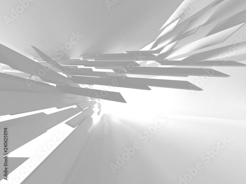 Abstract Modern White Architecture Background