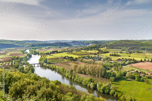 Valley of Dordogne river  France