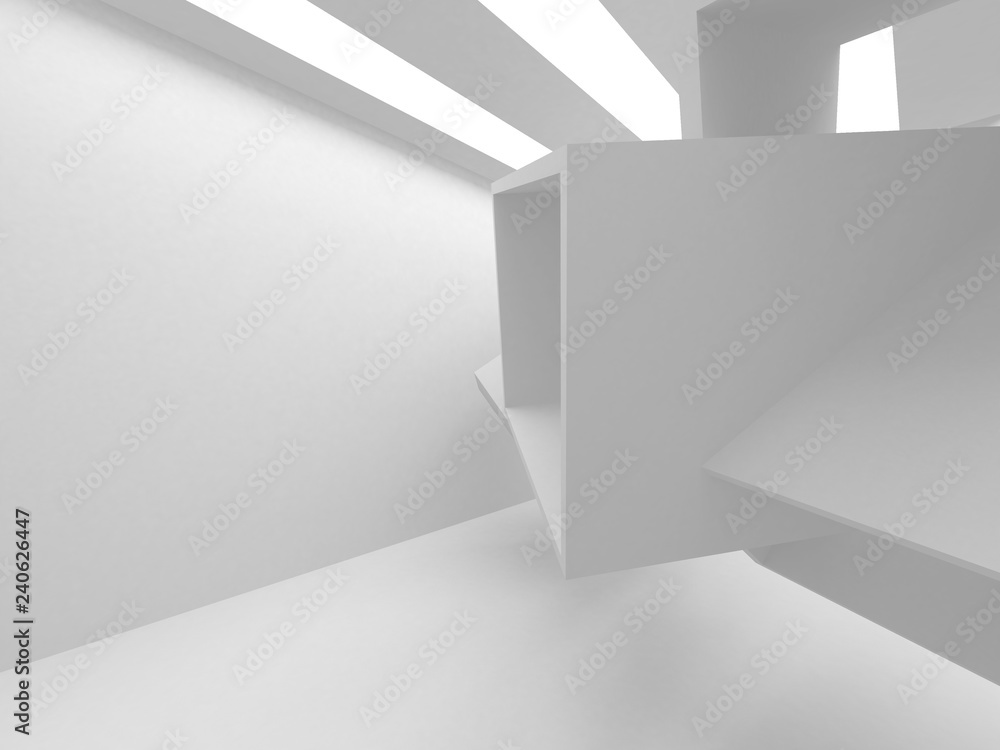 Futuristic White Architecture Design Background Futuristic White Architecture Design Background