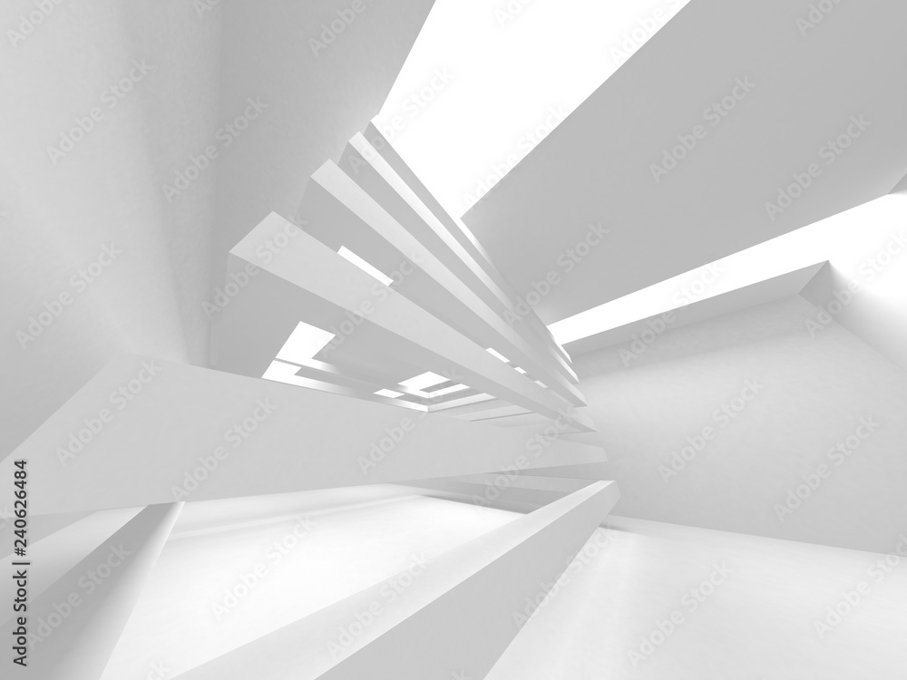 Futuristic White Architecture Design Background