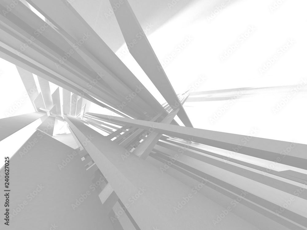 Obraz premium White Architecture Construction Modern Interior Background