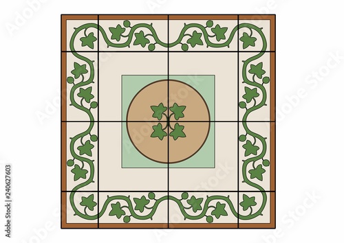 Carpet with ivy