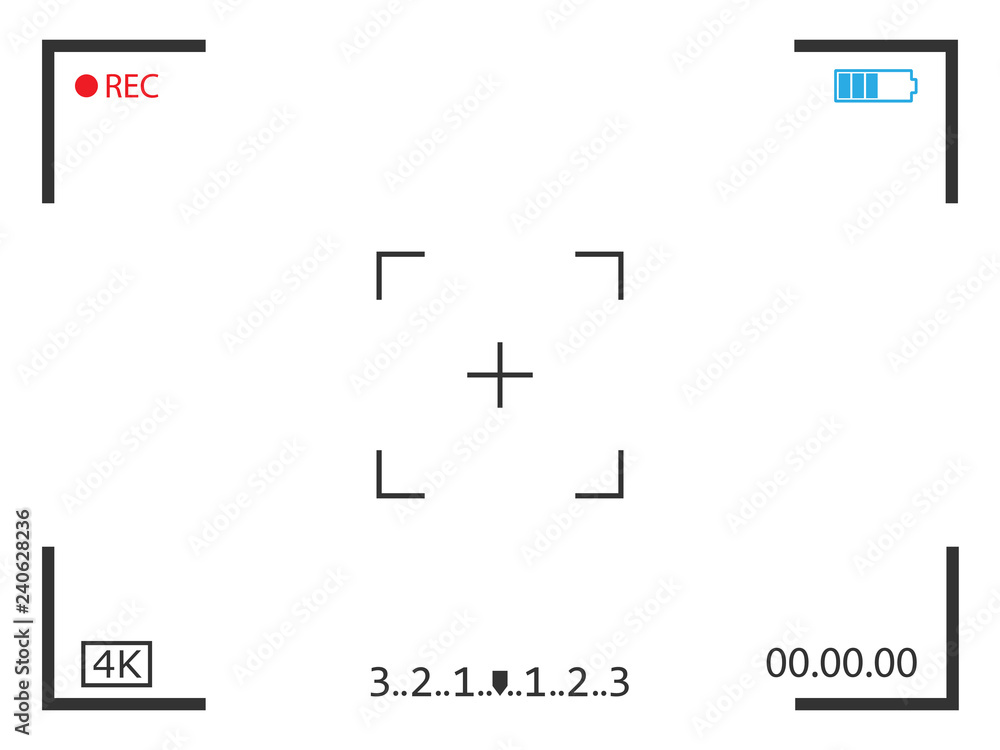 Camera frame viewfinder screen icon. Vector illustration. Camera frame viewfinder screen icon. Vector illustration.