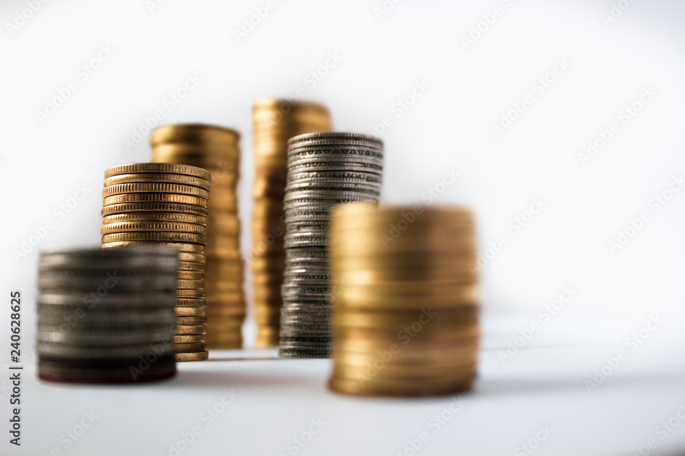 Stack of currency coins