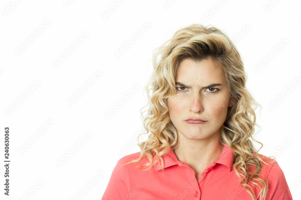 Young beautiful emotional girl rejoices and shouts on a white isolated background. Young beautiful emotional girl rejoices and shouts on a white isolated background.