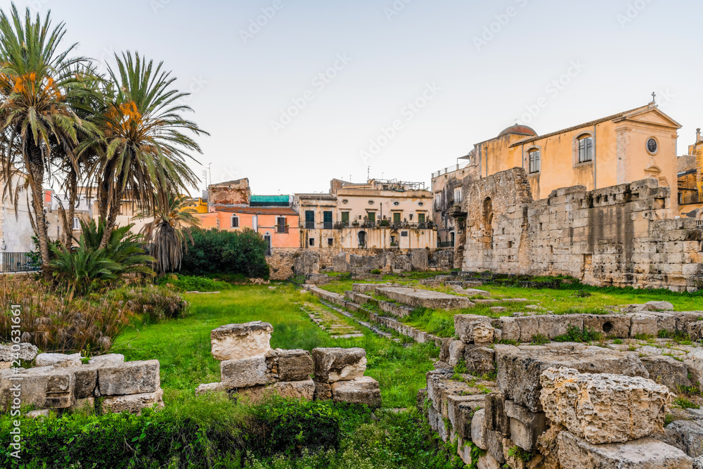 The temple of Apollo in Syracuse, Sicily
