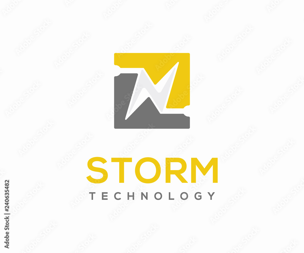 Flash charger logo design concept Flash charger logo design concept
