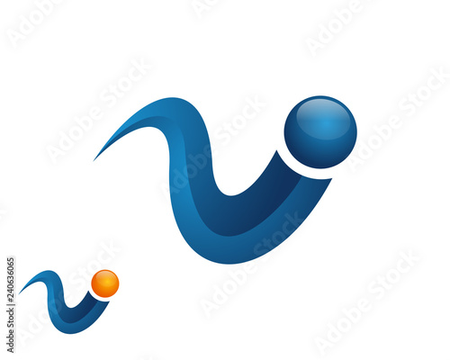 i letter worm technology logo