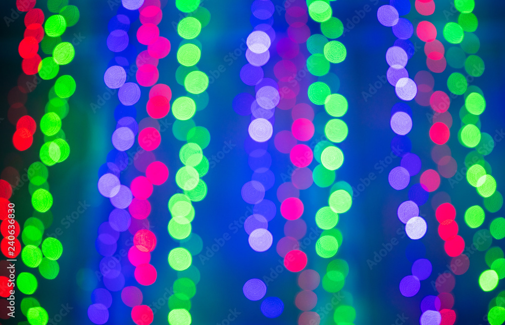 background. festive lights of street lamps. New Year, Christmas, Saint Nicholas, Santa.