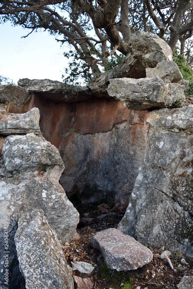 Hiking. From a hikes on the Karia trail. Turgut Castle. The Hydas Acropolis.Karia is on the way.Turgut. Mugla. Turkey. tourism in pine forest Hike Turkey