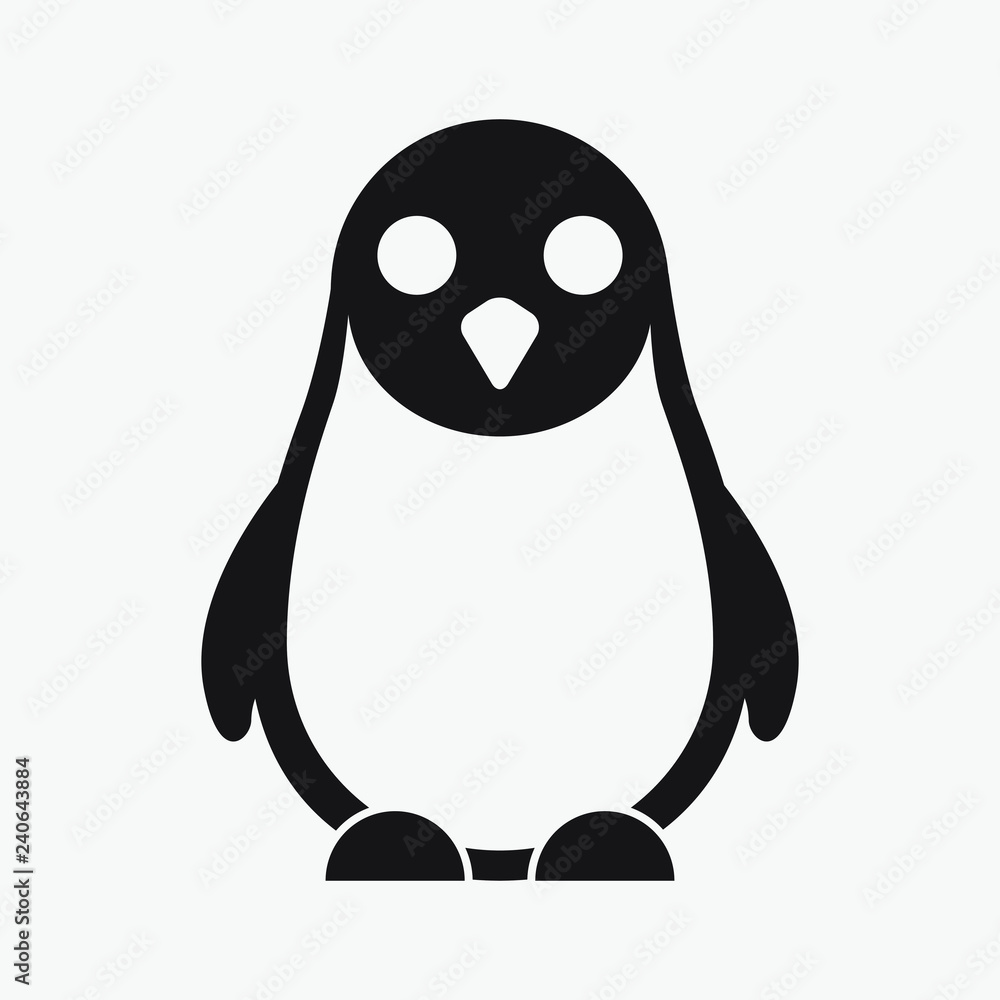 Illustration and icon Penguin Illustration and icon Penguin