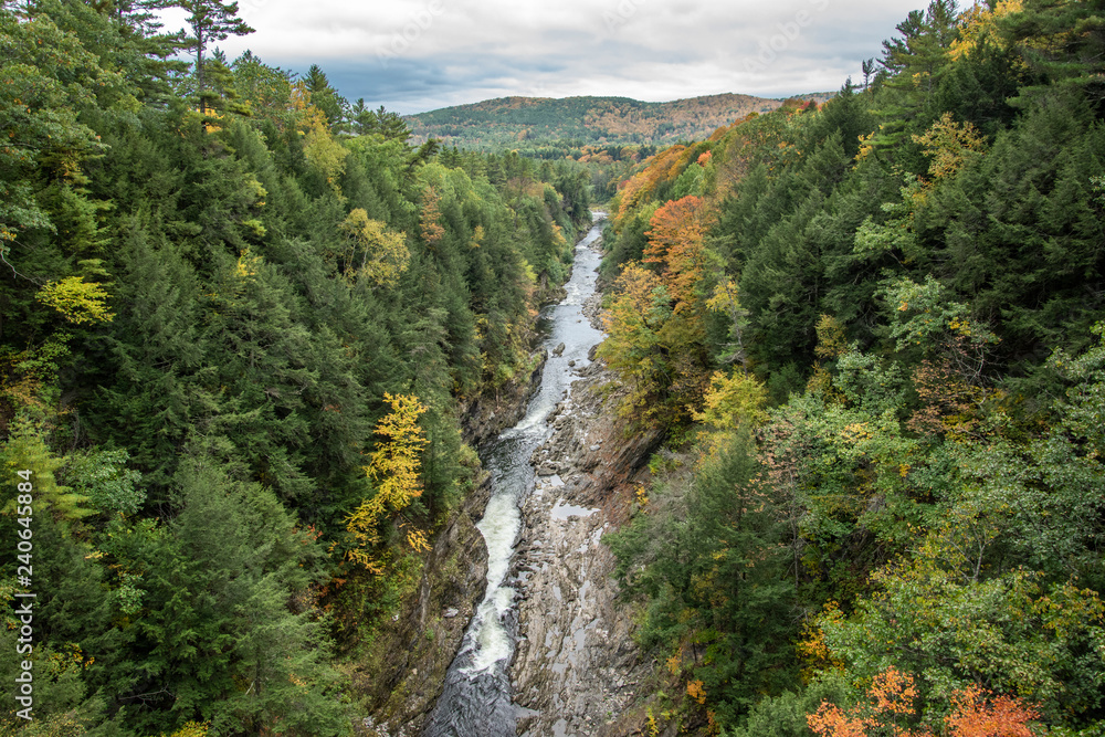 Above Quechee River at Quechee Gorge near Woodstock, Vermont