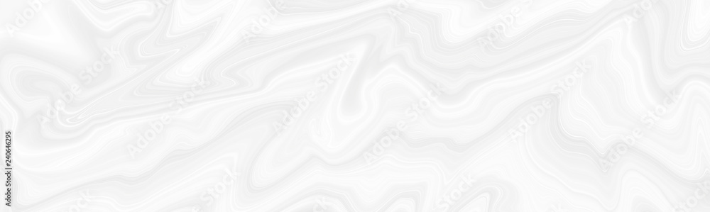 Obraz premium The background is white with a marble pattern with wavy eels. Panorama of a beautiful light template for creative projects.