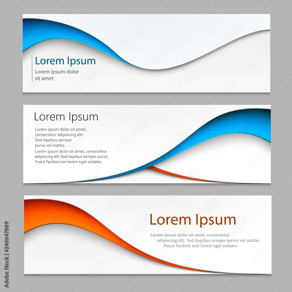 Fototapeta premium Vector abstract design banner . A set of banner web templates. Eps10 vector.