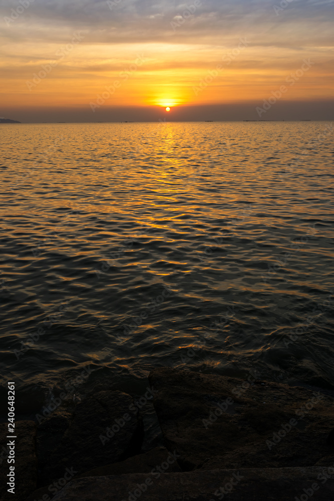 The sea on beautiful sunset, seascape The sea on beautiful sunset, seascape