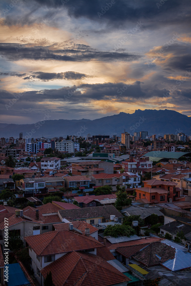 Sunset over Cochabamba