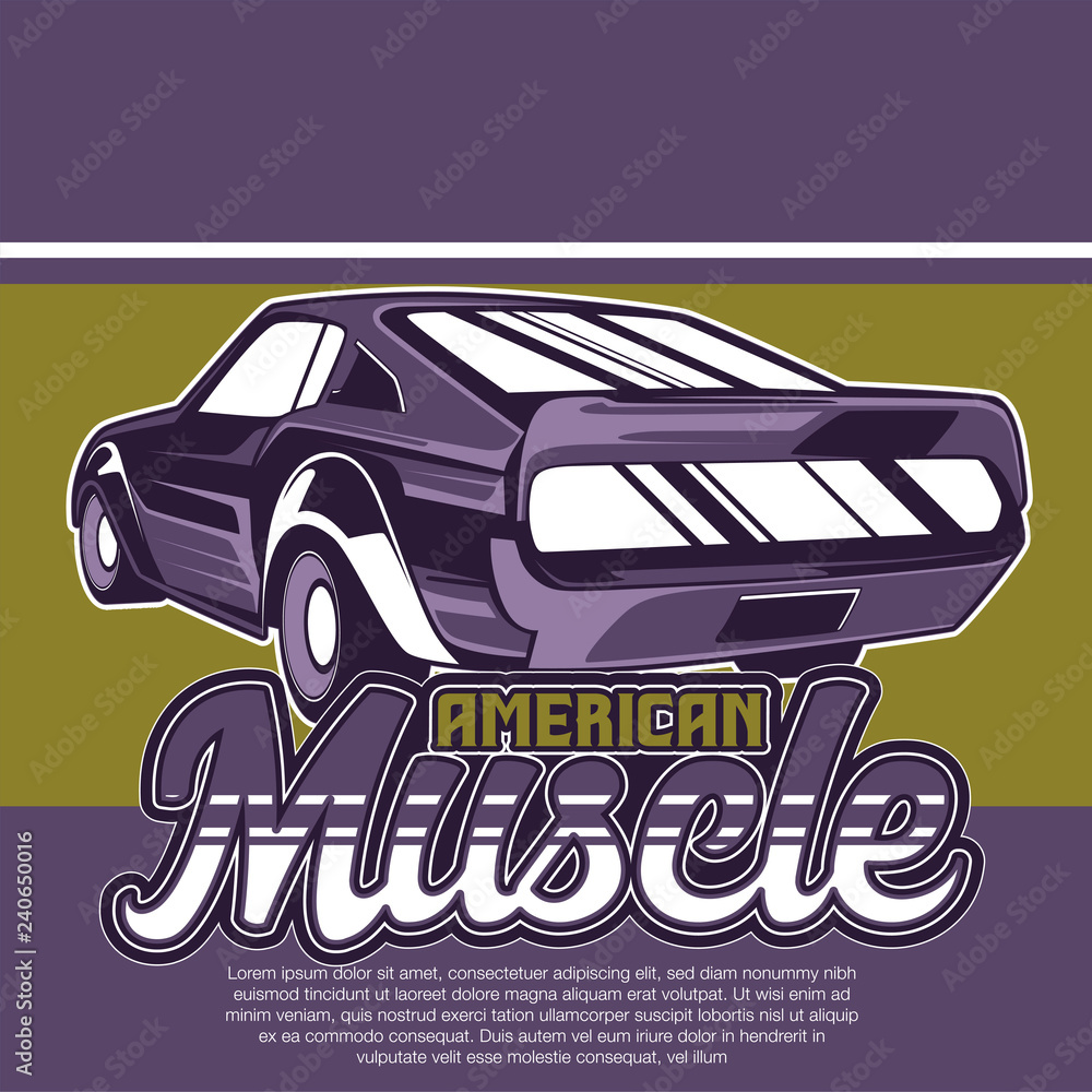 Fototapeta premium Original vector illustration of an American muscle car