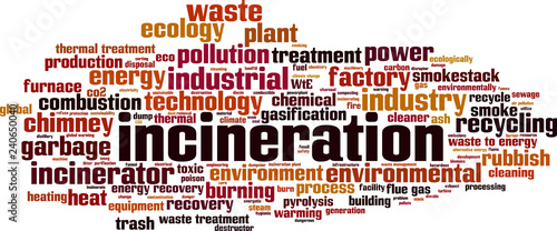 Incineration word cloud